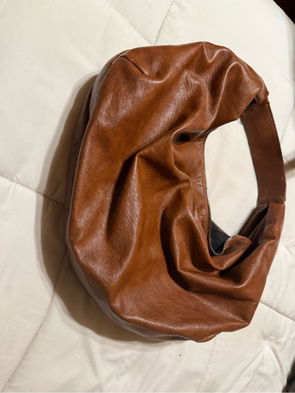 Brown Leather Hobo Bag - Stylish Everyday Shoulder Bag